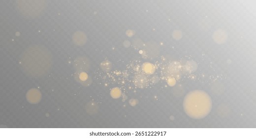 Abstract Luxury Spark Featuring Defocused Circles, Bright Stardust, and Magical Flare for Celebration or New Year Illustrations.