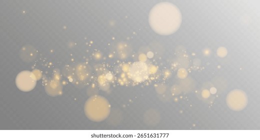 Abstract Luxury Spark Featuring Defocused Circles, Bright Stardust, and Magical Flare for Celebration or New Year Illustrations.
