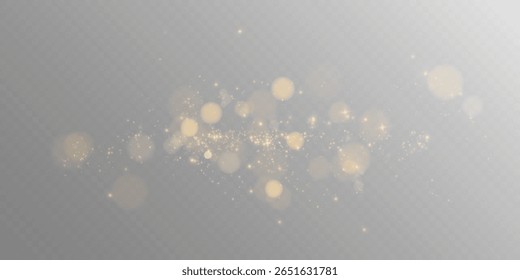 Abstract Luxury Spark Featuring Defocused Circles, Bright Stardust, and Magical Flare for Celebration or New Year Illustrations.