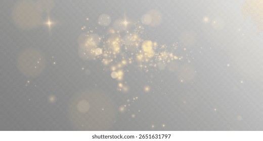 Abstract Luxury Spark Featuring Defocused Circles, Bright Stardust, and Magical Flare for Celebration or New Year Illustrations.