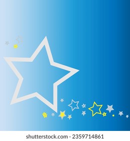 Abstract luxury  stars on blue  background, Stars Background. Template premium award design. Vector illustration.