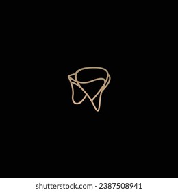 Abstract luxury teeth logo design template
