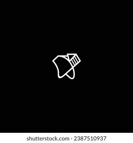 Abstract luxury teeth logo design template
