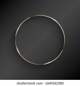 Abstract luxury template with gold circle and shadow - eps10 vector background