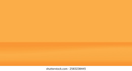 Abstract luxury vintage orange gradient background look like sun and empty studio room for display product ad website template