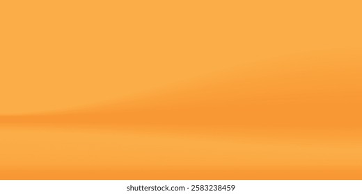 Abstract luxury vintage orange gradient background look like sun and empty studio room for display product ad website template