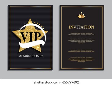 Abstract Luxury VIP Members Only Invitation Background Vector Illustration EPS10