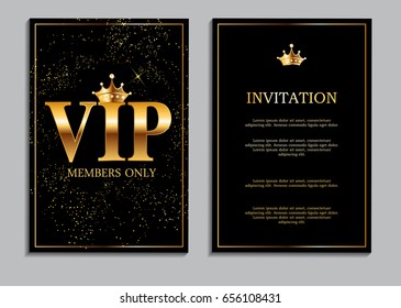 Abstract Luxury VIP Members Only Invitation Background Vector Illustration EPS10