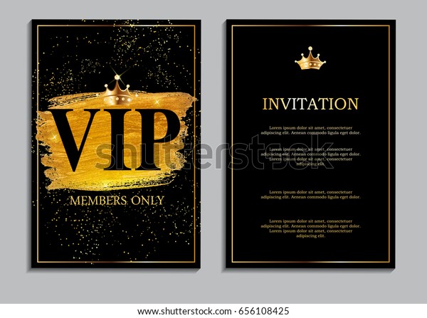 Abstract Luxury Vip Members Only Invitation Stock Vector (royalty Free 