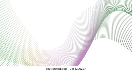 Abstract luxury wavy flowing dynamic smooth curve lines isolated background. Digital future technology concept. Design used for web design, covers, technology.