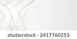 Abstract luxury white background with golden element