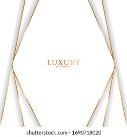 Abstract luxury white with gold background.