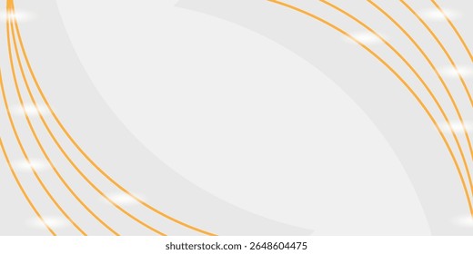 Abstract Luxury white and golden background with shining golden lines. Gold Curve on White