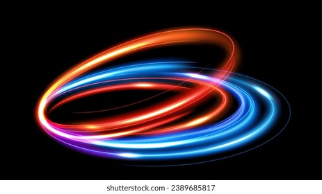 Resumen de la línea de luz del viento de lujo con espárragos, aislados y fáciles de editar, Ilustración vectorial