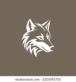 Abstract luxury wolf head logo design template