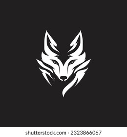 Abstract luxury wolf head logo design template