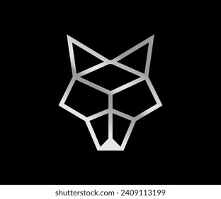 Resumen del diseño del logo de la cabeza de lobo de lujo