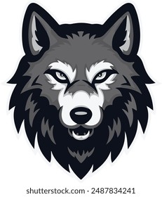 Abstract luxury Wolf head theme, vector sharp illustration, lynx simple mascot logo and t-shirt design 