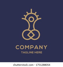 Abstract luxury yoga logo. suitable for your company