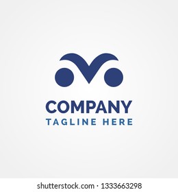 Abstract M circles Logo Template