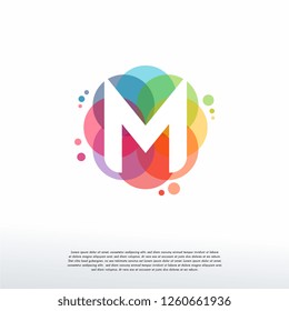 Abstract M Initial logo designs concept vector, Colorful Letter M logo designs