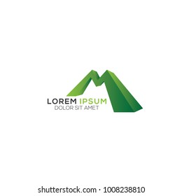 Abstract M Letter Logo Design Vector, Modern Illustration