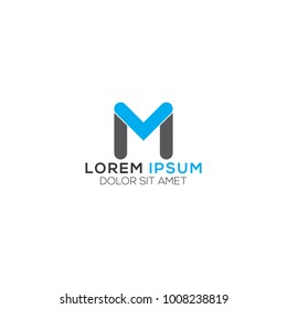 Abstract M Letter Logo Design Vector, Modern Illustration