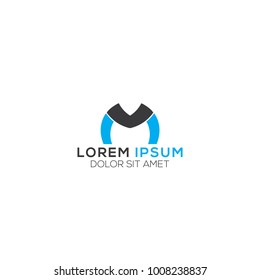 Abstract M Letter Logo Design Vector, Modern Illustration