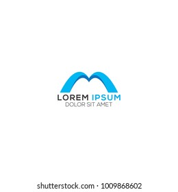 Abstract M Letter Logo Design Vector, Modern Illustration