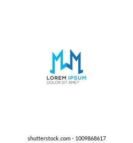 Abstract M Letter Logo Design Vector, Modern Illustration