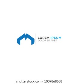 Abstract M Letter Logo Design Vector, Modern Illustration