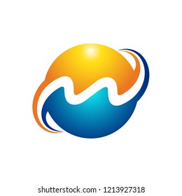 Abstract M Letter Logo Design Template