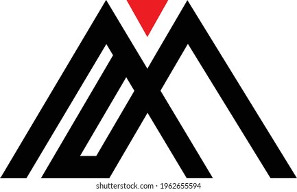 Abstract M Letter logo design, M logo design template, M letter logo