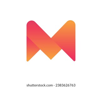 Plantilla de diseño de logotipo de letras M abstractas