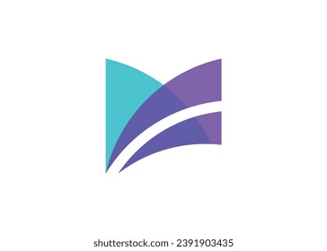 Abstract M letter logo for digital brand, finance company,, growing business