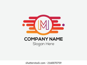 Resumen de la letra M diseño del logotipo inicial moderno
