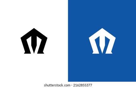 Abstract m letter modern initial logo design