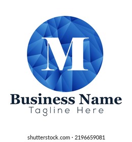 Abstract M letter modern initial lettermarks logo design