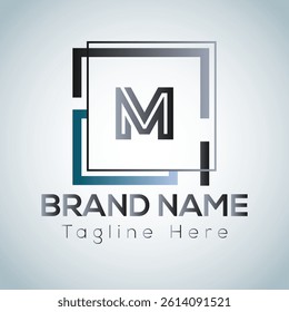 Abstract M letter modern initial lettermarks logo design	