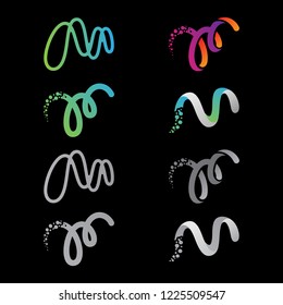 Abstract M letter vector logo icon template. Company logo Letter for business