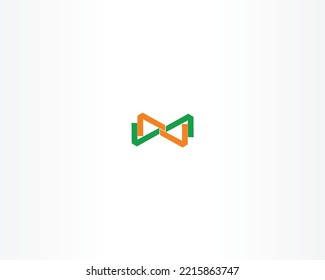 abstract m and line logo concept design