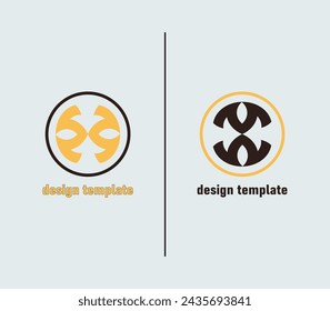 abstract M logo design.  abstract W logo design.