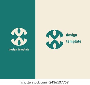 abstract M logo design.  abstract W logo design.