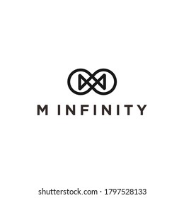 Abstract M Logo. Infinity Icon