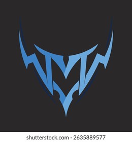 Abstract M Logo Template in Geometric Style for Creative Identity