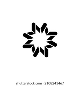 Abstract M Round Pattern Logo