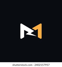Abstract M volt logo design - vector