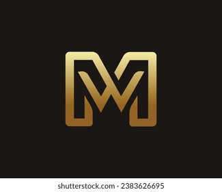 Abstract M W Letter Logo Design Template