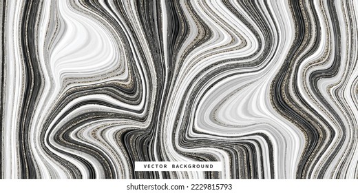 Abstract mable golden curve texture product display design. Vector background.