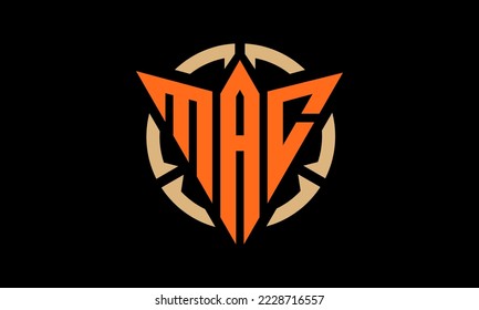 abstract mac monogram logo template